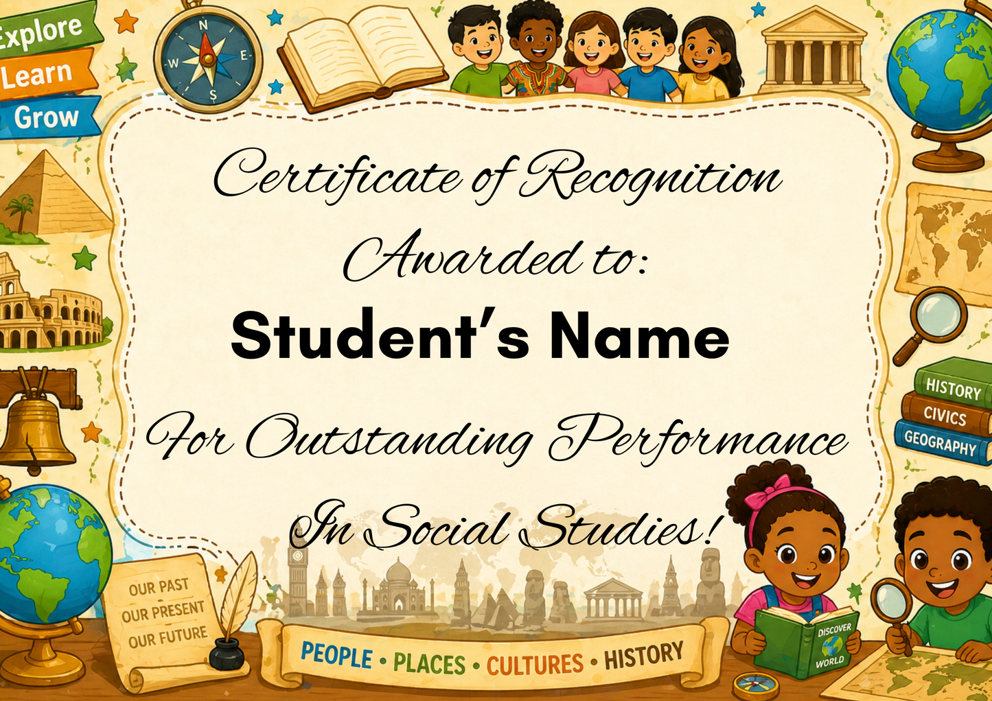 Social Studies Achievement Certificate