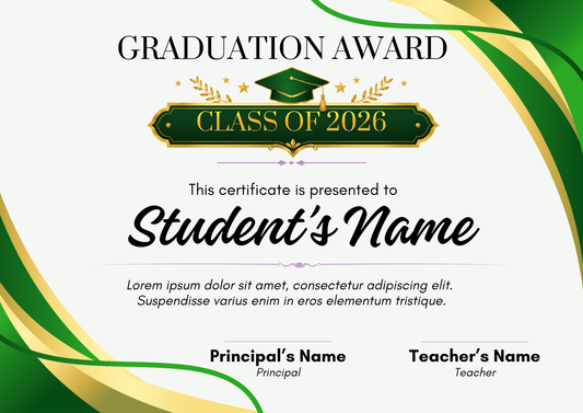 School Leaving Certificate - Emerald Gold Edition