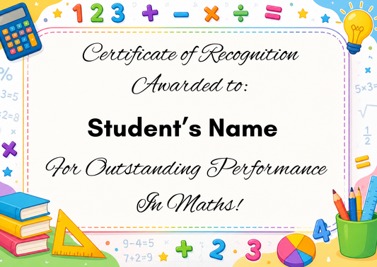 Mathematics Achievement Certificate