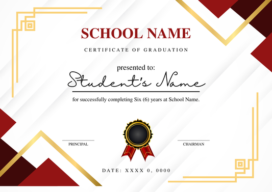 School Leaving Certificate - Red Gold Edition
